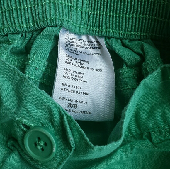 Kelly green cotton button up pants - Picture 3 of 3